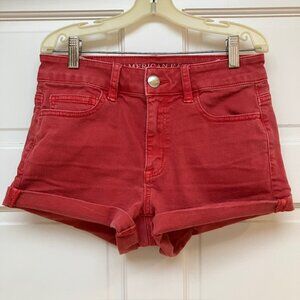 American Eagle Red Super Super Sretch Hi Rise Shortie 2